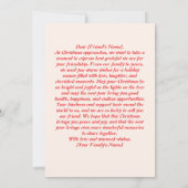 Feestelijke Kerstkrans Familie Fotokaart Ontwerp Kaart (Achterkant)