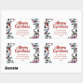 Feestelijke Kerstkrans Greenery Adres Label (Vel)