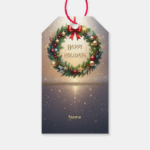 Feestelijke Kerstkrans Kerstcadeau Tag