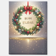 Feestelijke Kerstkrans Kerstvakantie Magneet