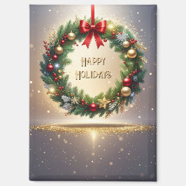 Feestelijke Kerstkrans Kerstvakantie Magneet