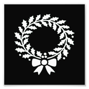 Feestelijke kerstkrans Klassiek Foto Afdruk