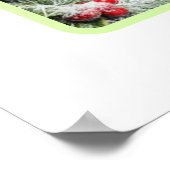 Feestelijke kerstkrans op houten deur poster (Hoek)