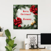 Feestelijke Kerstkrans  Poster (Thuiskantoor)