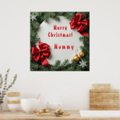 Feestelijke Kerstkrans  Poster (Keuken)