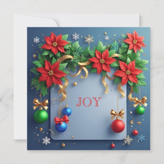 Feestelijke Kerstkrans 🎄✨Rode Poinsettia Botanisc (Voorkant)