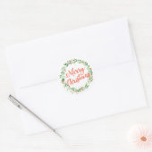 Feestelijke Kerstkrans Sticker (Envelop)