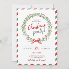 Feestelijke Kerstkrans Uitnodiging