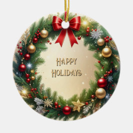Feestelijke Kerstkrans Vakantie Ornament