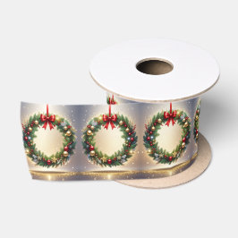 Feestelijke Kerstkrans Vakantie Satijnen Lint