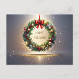 Feestelijke Kerstkrans Vakantieansichtkaart Briefkaart