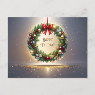 Feestelijke Kerstkrans Vakantieansichtkaart Briefkaart