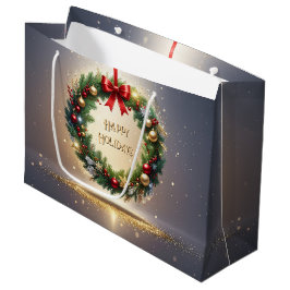Feestelijke Kerstkrans Vakantiecadeautas Groot Cadeauzakje