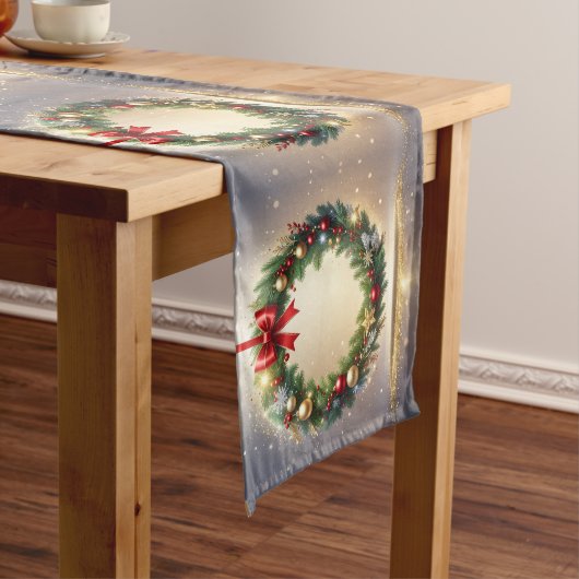 Feestelijke Kerstkrans Vakantietafel Runner Medium Tafelloper (Voorbeeld)