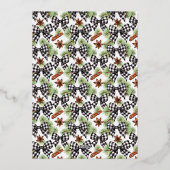 Feestelijke Kerstkrans Vrolijk Kerstfeest Niet-fot Folie Feestdagenkaart (Achterkant)