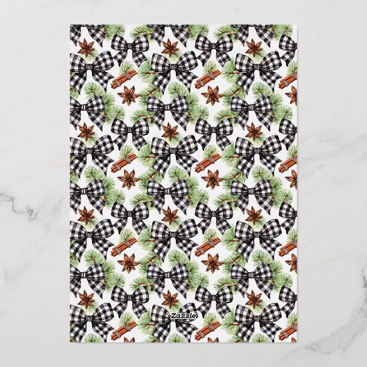 Feestelijke Kerstkrans Vrolijk Kerstfeest Niet-fot Folie Feestdagenkaart (Achterkant)