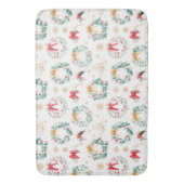 Feestelijke kerstkransen badmat (Voorkant Verticaal)