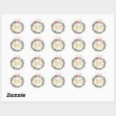 Feestelijke Kerstkranssticker Ronde Sticker (Vel)