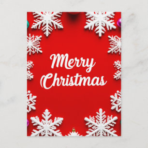 Feestelijke kerstkunst met ornamenten briefkaart