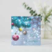 feestelijke kerstlampen geven gevoel feestdagenkaart (Staand voorkant)