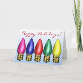 Feestelijke kerstlampen Kerstmis Feestdagen Kaart