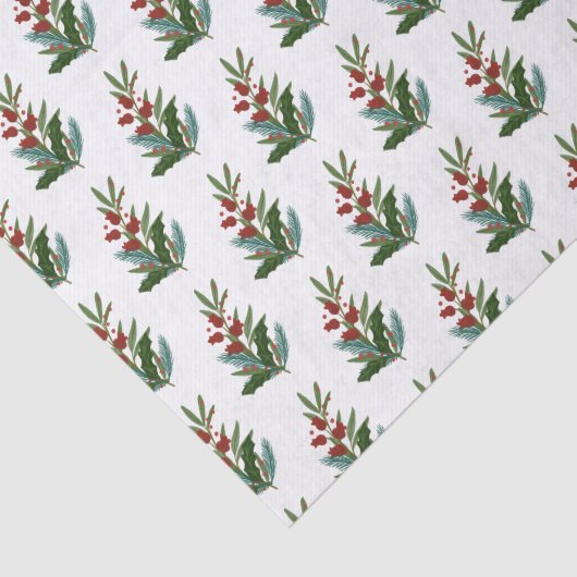 Feestelijke kerstlente patroon tissuepapier (Detail)