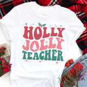 Feestelijke Kerstleraar Retro Kerstmis Tri-Blend Shirt