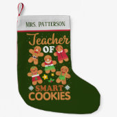 feestelijke kerstleraar slimme koekjes toevoegen n kleine kerstsok (Voorkant)