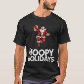Feestelijke Kerstman Basketbal T-shirt (Voorkant)