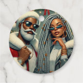 Feestelijke Kerstman Bedankjes Labels (Achterkant)