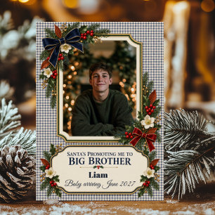 Feestelijke Kerstman Bevordert Mij tot Oudere Broe Feestdagenkaart