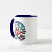 Feestelijke Kerstman Cacao Mok (Voorkant links)