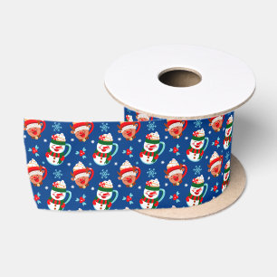 Feestelijke Kerstman Cacaosatijnen lint