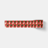 Feestelijke Kerstman Cacaosatijnen lint (Voorkant)