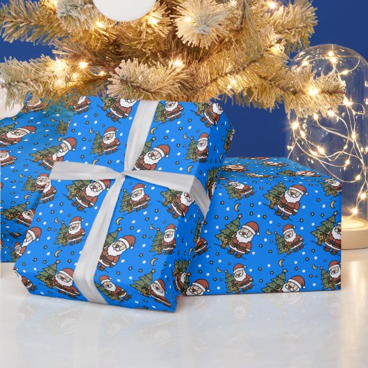 Feestelijke Kerstman Cadeaupapier (Feestdagen)