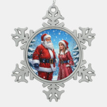 Feestelijke Kerstman en mevrouw Claus