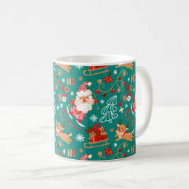 Feestelijke Kerstman en rendieren Koffiemok