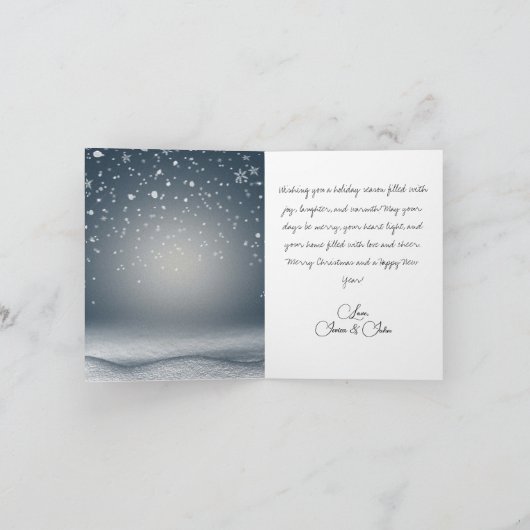 Feestelijke Kerstman en Vrienden Kerst Kaart (Binnen)