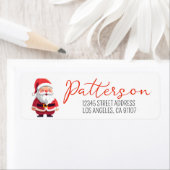 Feestelijke Kerstman Etiket (Insitu)