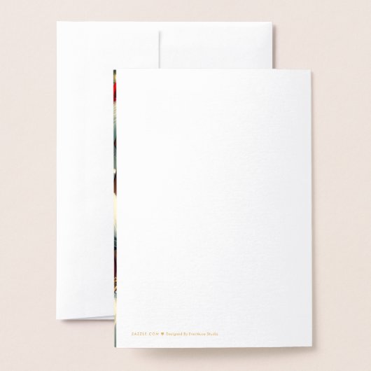 Feestelijke Kerstman Folie Kaarten (Met envelop)