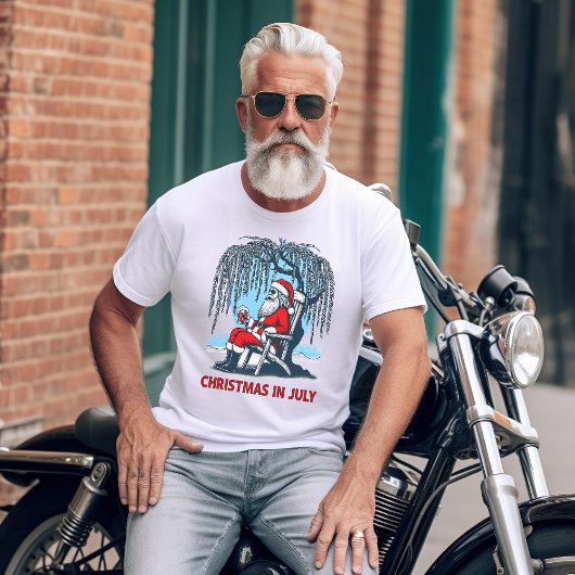 Feestelijke Kerstman Genieten Zomer Proost T-shirt