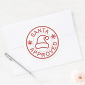 Feestelijke Kerstman goedgekeurd Vakantie sticker (Envelop)