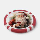 Feestelijke Kerstman gratis drink Poker Chips (Enkel)