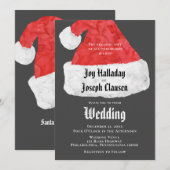 Feestelijke Kerstman Hoed Kerst Huwelijk Aankondiging (Voorkant / Achterkant)