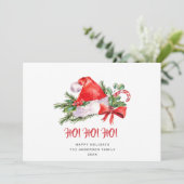 Feestelijke Kerstman Hoed Kerstgroet Feestdagenkaart (Staand voorkant)