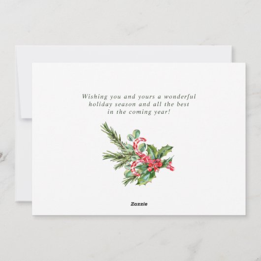 Feestelijke Kerstman Hoed Kerstgroet Feestdagenkaart (Achterkant)