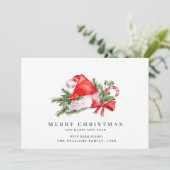 Feestelijke Kerstman Hoed Kerstmis FOTO Gelukskaar Feestdagenkaart (Staand voorkant)