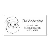 Feestelijke Kerstman Hoofd Kerstfeest Zelfinktende Stempel (Design)