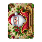Feestelijke Kerstman in slee Magneet (Verticaal)