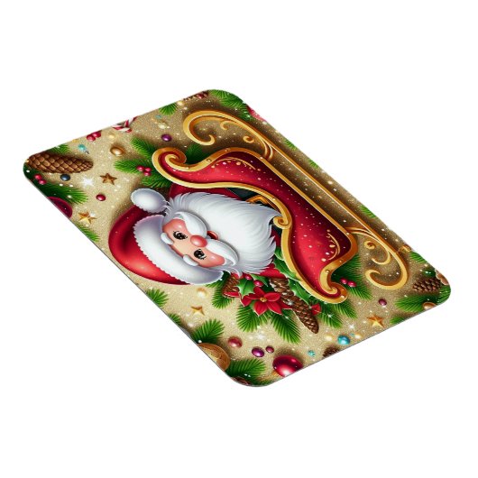Feestelijke Kerstman in Sleigh Magneet (Rechterzijde)